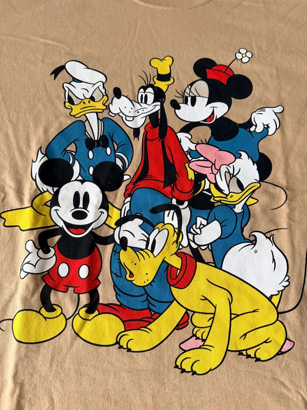 Disney Friends Graphic Tee Port & Company XL Tan Oversized Shirt